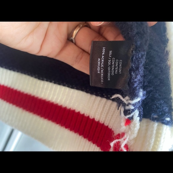 WAYF red white and blue button down Cardigan - Picture 5 of 7